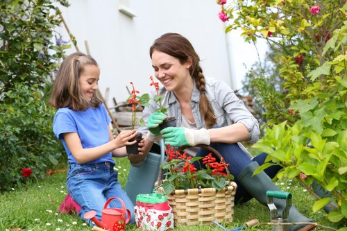 Gardening team arriving for a scheduled service booking